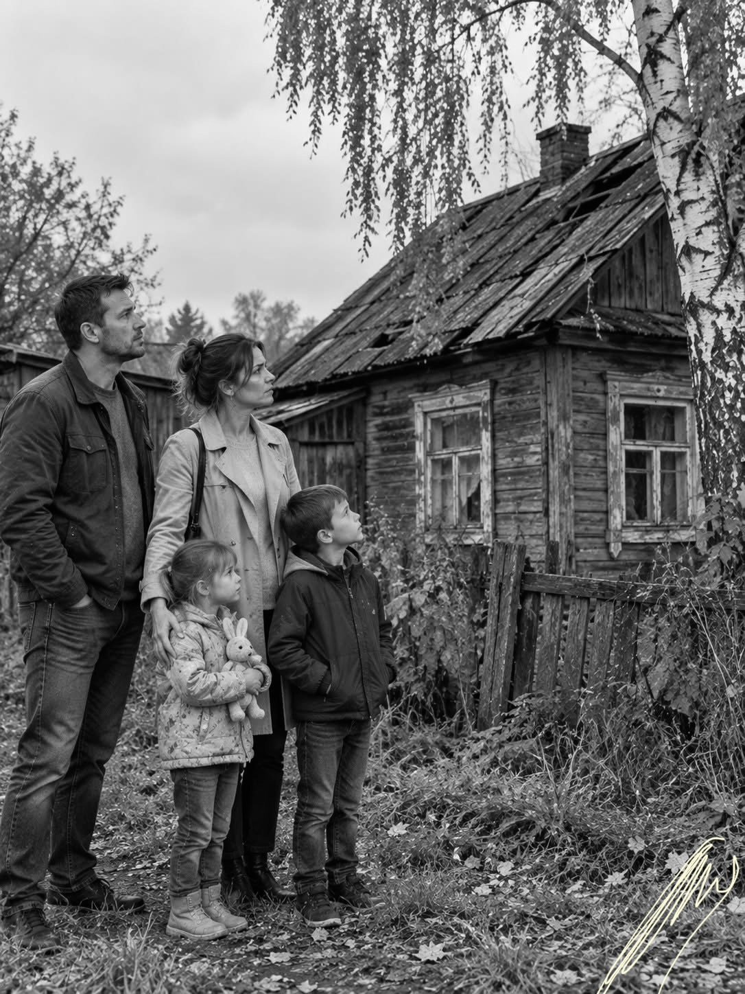 Молодая пара с двумя детьми купила дом в деревне без удобств и вот что сделали…