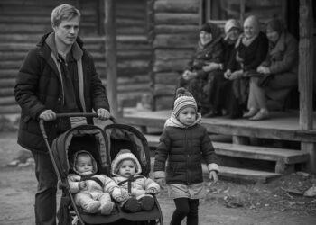 Андрей Лобанов ушёл в декрет, когда младшим, двойняшкам, исполнилось по четыре месяца.